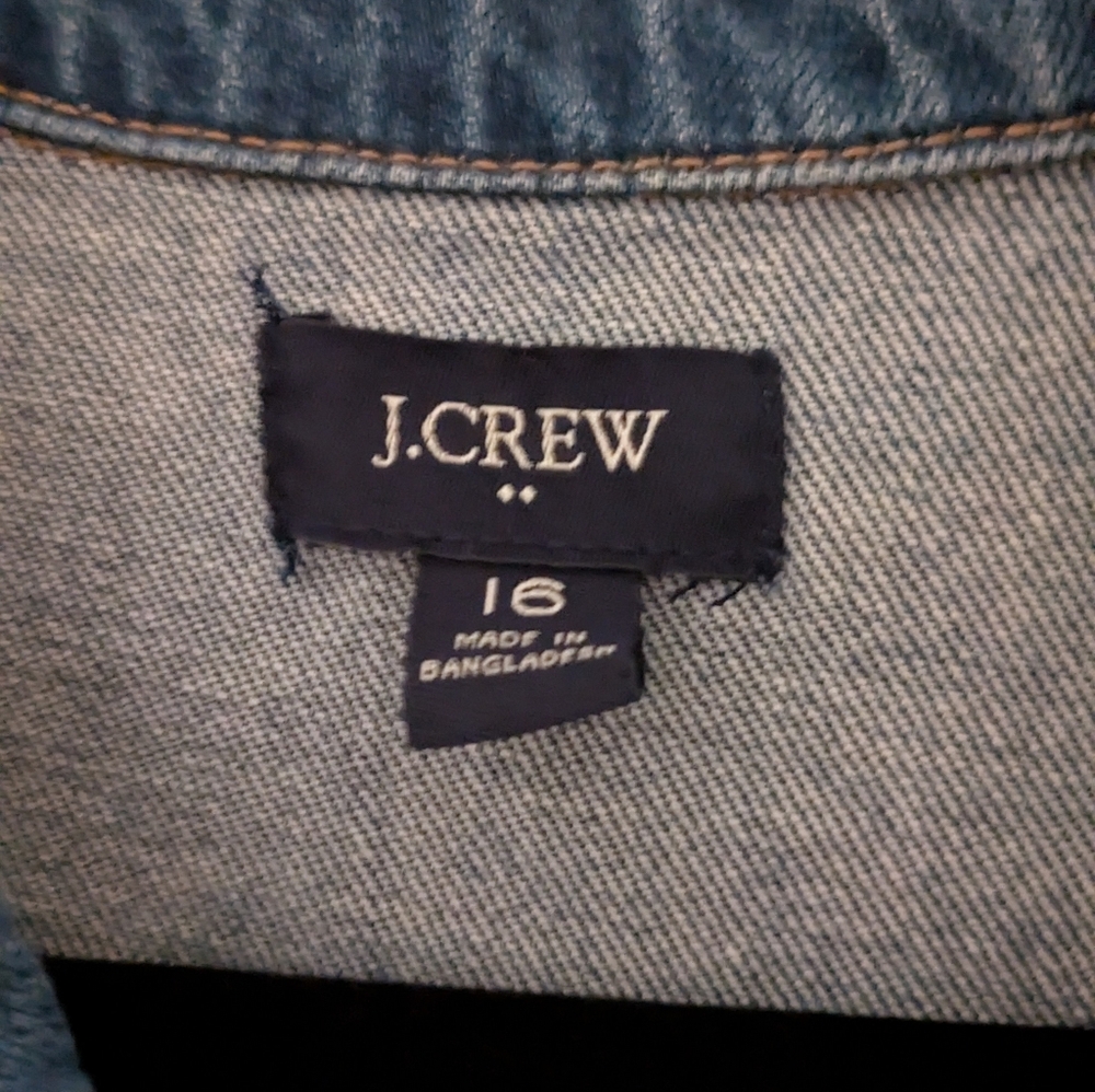 J Crew Denim Jumpsuit Size 16 - Picture 3 of 6
